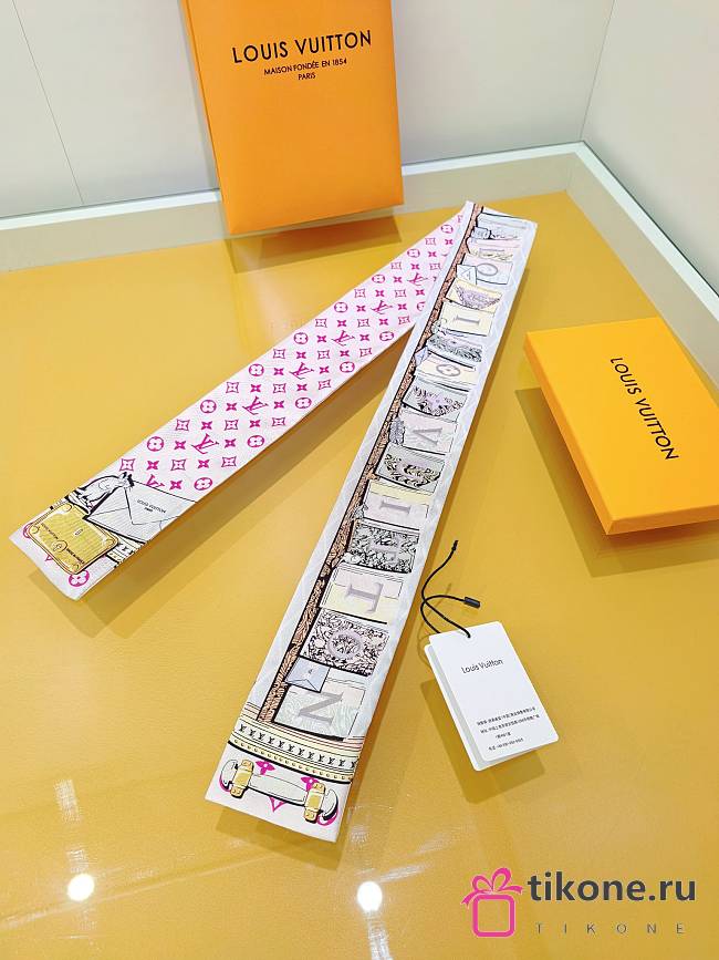 LV Library Bandeau S00 Rose M96246 - 120x8cm - 1
