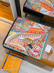 LV Multicolor The World is Yours Silk Scarf  - 6