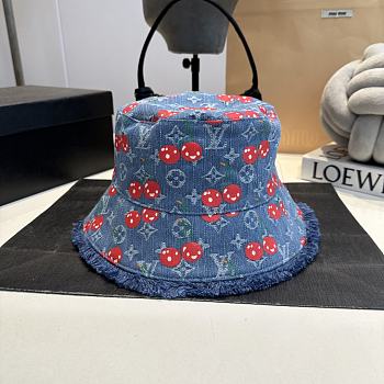 LVxTM Denim Cerise Bucket Hat M5032S 