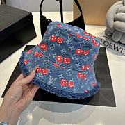 LVxTM Denim Cerise Bucket Hat M5032S  - 5