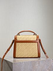YSL Cassandra Mini Top Handle Bag In Raffia Natural - 20×16×7.5cm - 4