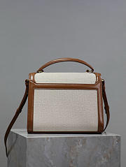 YSL Cassandra Top Handle Bag In Canvas Natural - 24.5×20×11.5cm - 6
