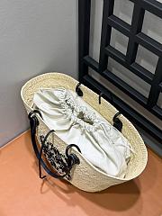 Loewe Anagram Basket Bag Raffia In Black - 46x24x15cm - 4