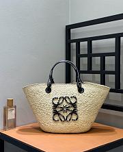 Loewe Anagram Basket Bag Raffia In Black - 46x24x15cm - 3