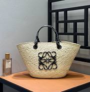 Loewe Anagram Basket Bag Raffia In Black - 46x24x15cm - 1