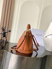 Celine Teen Clara Bag In Supple Grained Calfskin Tan - 19x16x16cm - 5