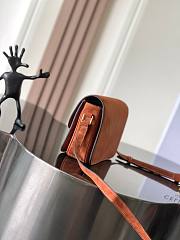 Celine Teen Triomphe Bag In Nubuck Calfskin Camel - 18.5x13.5x7cm - 4