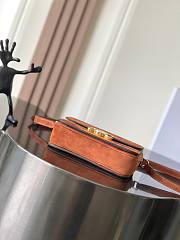 Celine Teen Triomphe Bag In Nubuck Calfskin Camel - 18.5x13.5x7cm - 3