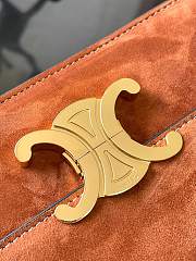 Celine Teen Triomphe Bag In Nubuck Calfskin Camel - 18.5x13.5x7cm - 2