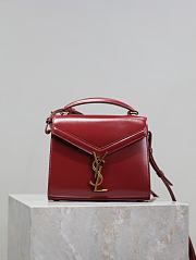 YSL Cassandra Mini Top Handle Bag In Box Leather Red - 20×16×7.5cm - 1