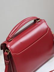 YSL Cassandra Mini Top Handle Bag In Box Leather Red - 20×16×7.5cm - 2