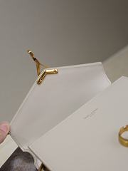 YSL Cassandra Mini Top Handle Bag In Box Leather White - 20×16×7.5cm - 6