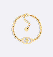 Dior Lucky 30 Montaigne Bracelet Gold Finish Metal and White Resin Pearl  - 1