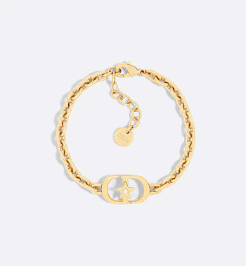 Dior Lucky 30 Montaigne Bracelet Gold Finish Metal and White Resin Pearl 