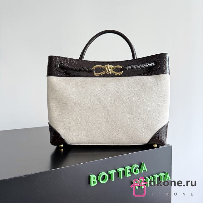 Bottega Veneta Andiamo in Natural/ Fondant - 32x25x11cm - 1