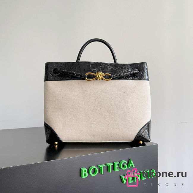 Bottega Veneta Andiamo in Natural/ Black - 32x25x11cm - 1