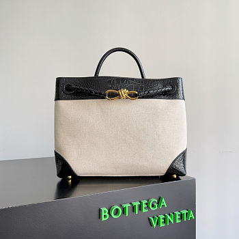Bottega Veneta Andiamo in Natural/ Black - 32x25x11cm