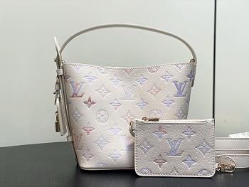 LV All In BB Monogram Empreinte Leather Dream Cream M25673 - 16x18x12cm
