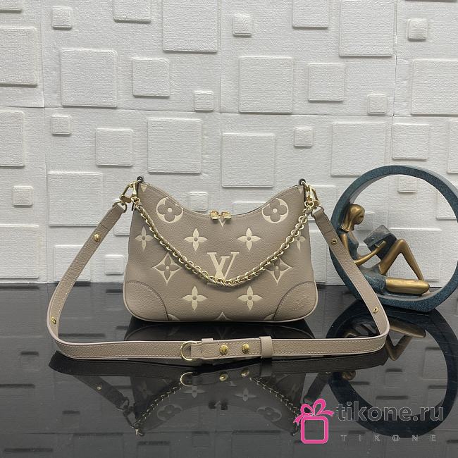 LV Boulogne Bicolor Monogram Empreinte Tourterelle Grey/ Cream M13224 - 29x16x9.5cm - 1