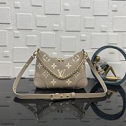 LV Boulogne Bicolor Monogram Empreinte Tourterelle Grey/ Cream M13224 - 29x16x9.5cm - 1
