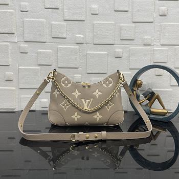 LV Boulogne Bicolor Monogram Empreinte Tourterelle Grey/ Cream M13224 - 29x16x9.5cm