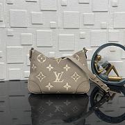 LV Boulogne Bicolor Monogram Empreinte Tourterelle Grey/ Cream M13224 - 29x16x9.5cm - 2