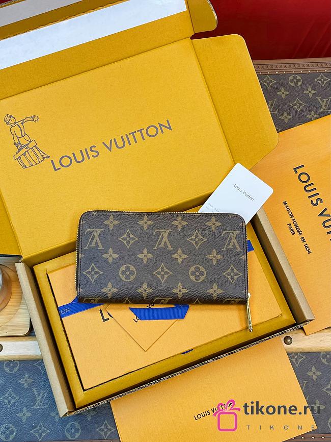 LV Zippy Wallet Monogram Canvas Brown M42616 - 19.5x10.5x2.5cm - 1