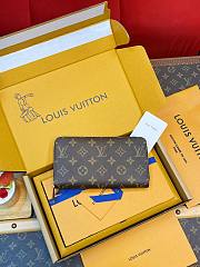 LV Zippy Wallet Monogram Canvas Brown M42616 - 19.5x10.5x2.5cm - 5