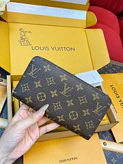 LV Zippy Wallet Monogram Canvas Brown M42616 - 19.5x10.5x2.5cm - 4