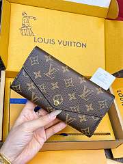 LV Sarah Wallet Monogram Canvas Brown M60531 - 19x10.5x2.5cm - 6