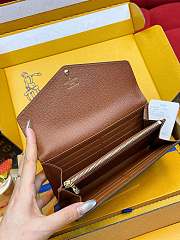LV Sarah Wallet Monogram Canvas Brown M60531 - 19x10.5x2.5cm - 3