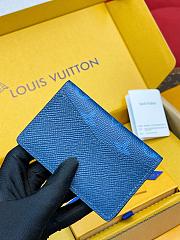 LV Pocket Organiser Taigarama Blue M30301 - 7.5x11.1x1cm - 4