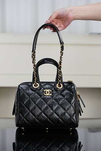 Chanel Travel Bag Patent Crumpled Calfskin Gold Tone Metal -  29x45x18cm