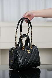 Chanel Travel Bag Patent Crumpled Calfskin Gold Tone Metal -  29x45x18cm - 2
