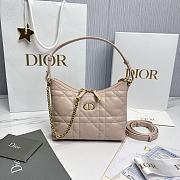 Miss Caro Diorling Mini Bag with Chain Powder Pink Macrocannage Lambskin - 21x17x7cm - 1