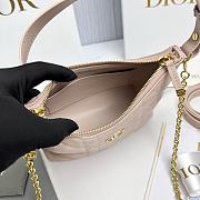 Miss Caro Diorling Mini Bag with Chain Powder Pink Macrocannage Lambskin - 21x17x7cm - 6