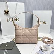 Miss Caro Diorling Mini Bag with Chain Powder Pink Macrocannage Lambskin - 21x17x7cm - 3