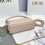 Miss Caro Diorling Mini Bag with Chain Powder Pink Macrocannage Lambskin - 21x17x7cm - 2