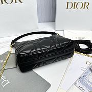 Miss Caro Diorling Mini Bag with Chain Powder Black Macrocannage Lambskin - 21x17x7cm - 5