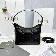 Miss Caro Diorling Mini Bag with Chain Powder Black Macrocannage Lambskin - 21x17x7cm - 4
