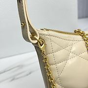 Miss Caro Diorling Mini Bag with Chain Powder White Macrocannage Lambskin - 21x17x7cm - 6