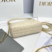 Miss Caro Diorling Mini Bag with Chain Powder White Macrocannage Lambskin - 21x17x7cm - 4