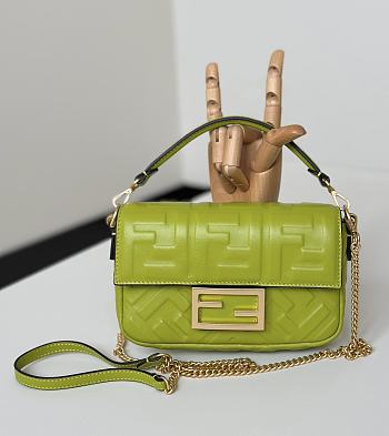 Baguette Mini Wasabi Nappa Leather Bag - 20x13x5cm