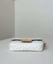 Baguette Mini White Nappa Leather Bag - 20x13x5cm - 6