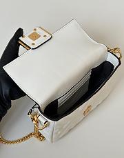 Baguette Mini White Nappa Leather Bag - 20x13x5cm - 4