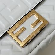 Baguette Mini White Nappa Leather Bag - 20x13x5cm - 2