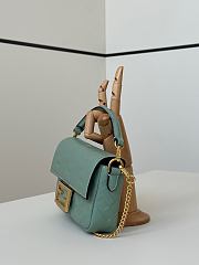 Baguette Mini Green Nappa Leather Bag - 20x13x5cm - 5