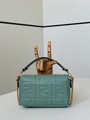 Baguette Mini Green Nappa Leather Bag - 20x13x5cm - 4