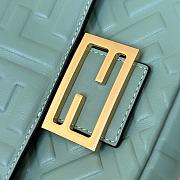 Baguette Mini Green Nappa Leather Bag - 20x13x5cm - 2