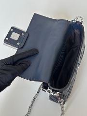 Baguette Mini Navy Nappa Leather Bag - 20x13x5cm - 2